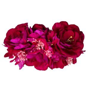 Gorgeous Magenta Floral Hair Accessory Indian Bollywood Style - BRAND NEW
